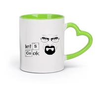 DEBINGY cerámica Tazas Geniales Cocinemos Cita Cocina Olla Elemento Mapa Ciencia Texto Barbacoa Cocina Autococina （11oz/320ml） Para el hogar y la oficina Verde