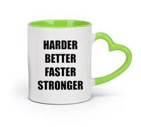 DEBINGY cerámica Tazas Geniales Esfuérzate más en el gimnasio para mejorar tu motivación. Frases motivadoras para el gimnasio. （11oz/320ml） Para cafetería o regalo Verde