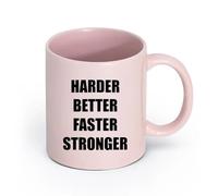 DEBINGY cerámica Tazas Geniales Esfuérzate más en el gimnasio para mejorar tu motivación. Frases motivadoras para el gimnasio. （11oz/320ml） Para cafetería o regalo Rosa