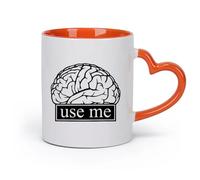 DEBINGY cerámica Tazas Geniales Mental Trabajo Educación Motivación Signo Ciencia Cita Aprendizaje Escuela （11oz/320ml） Regalo para hombre o mujer Naranja