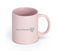 DEBINGY cerámica Tazas para Chocolate Caliente Cita motivacional portuguesa Nunca dejes de soñar （11oz/320ml） Elegante y duradero: apto para microondas y lavavajillas Rosa
