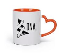 DEBINGY cerámica Tazas Resistentes Laboratorio de Ciencias Genealogía Biología Cartas Moléculas de ADN Escuela （11oz/320ml） Para hombres y mujeres Naranja