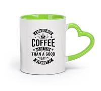 DEBINGY cerámica Tazas Resistentes Un mal día con café es mejor que un buen día sin él. Cita sobre el café. （11oz/320ml） Para espresso, juego de té Verde