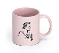 DEBINGY cerámica Vajilla de Cerámica para Hogar Características del Imperio Romano （11oz/320ml） bebida matutina, bodas, cumpleaños, regalos para mujeres, Día del Padre, madres, niñas y niños Rosa