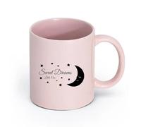 DEBINGY cerámica Vajilla de Cerámica para Hogar Habitación de bebé Dulces sueños （11oz/320ml） bebida matutina, bodas, cumpleaños, regalos para mujeres, Día del Padre, madres, niñas y niños Rosa