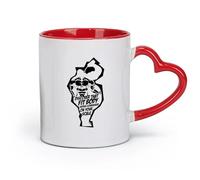 DEBINGY ceramics Ceramic Cup Fitnesscenter Club Fashion Style Muscle Motivational Quotes （11oz/320ml） Dishwasher Safe Red