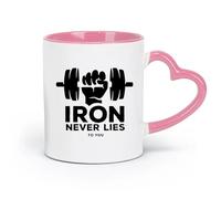 DEBINGY ceramics Ceramic Mug Cup Fitnesscenter Bodybuilding Motto Triathlon Sports Bodybuilding Club （11oz/320ml） and Microwave-Safe Pink