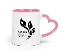 DEBINGY ceramics Ceramic Mug Cup Organic Food Restaurant Healthy Living Kitchen Restaurant （11oz/320ml） Dishwasher Safe Pink
