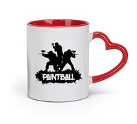 DEBINGY ceramics Coffee & Hot Drinks Paintball Extreme Sports Military Paintball Club （11oz/320ml） and Mulled Drinks, Espresso Red