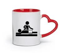 DEBINGY ceramics Coffee Milk Tea Ceramic Mugs Relax Spa Massage Therapy Beauty Salon （11oz/320ml） Gift for Men or Women Red