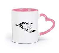 DEBINGY ceramics Coffee Mug Snowboarding Winter Extreme Sport Fire Snowboard （11oz/320ml） Coffee, Tea, Latte, Milk, Cocoa, Juice and Other Hot Drinks Pink