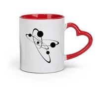 DEBINGY ceramics Cool Mugs and Cups Atomic Electronic Science Chemistry Nuclear Physics （11oz/320ml） for Milk Tea Cola Water Red