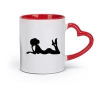 DEBINGY ceramics Mug - Ceramic sex appeal Woman Fitnesscenter Bodybuilding sex appeal Girl （11oz/320ml） Nice Xmas Gift Red