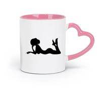 DEBINGY ceramics Mug - Ceramic sex appeal Woman Fitnesscenter Bodybuilding sex appeal Girl （11oz/320ml） Nice Xmas Gift Pink