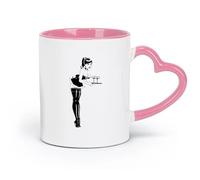 DEBINGY ceramics Novelty Gift Mug Cafe Bar Pin Up Hot sex appeal Girl Woman In Stocking Mode （11oz/320ml） Nice Xmas Gift Pink