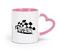 DEBINGY ceramics Novelty Tea or Coffee Cup Car Racing Garage Sports Game Boy （11oz/320ml） Humorous Gift for Coffee Lovers, Work Besties, Coworkers & Friends Pink