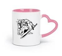 DEBINGY ceramics Stylish Coffee Mug Gladiators Carnival Of Venice Italy Italian Gladiators （11oz/320ml） Restaurant, Office Pink