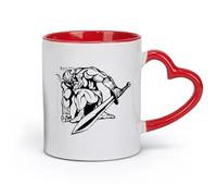 DEBINGY ceramics Stylish Coffee Mug Gladiators Carnival Of Venice Italy Italian Gladiators （11oz/320ml） Restaurant, Office Red