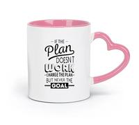 DEBINGY ceramics White Ceramic Coffee Mugs Motivational Inspirational Quotes Room （11oz/320ml） Cappuccino, Latte Macchiato, Tea, Espresso Pink