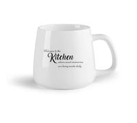 DEBINGY Frutta in ceramica Bicchieri in ceramica per la casa Cucina Benvenuti in cucina Slogan Famiglia Amore （14oz/400ml） e bevande calde, espresso