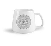 DEBINGY Frutta in ceramica Bicchieri in ceramica per la casa forme botaniche astratte arte mandala simmetrica （14oz/400ml） Un bel regalo di Natale