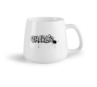 DEBINGY Frutta in ceramica Bicchieri in ceramica per la casa Gioco di graffiti per bambini di strada （14oz/400ml） Cappuccino, latte macchiato, tè, espresso