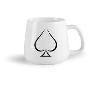 DEBINGY Frutta in ceramica Bicchieri in ceramica per la casa Gioco facile dell'asso di picche in cucina （14oz/400ml） per bevande calde, latte macchiato, cappuccino