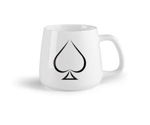 DEBINGY Frutta in ceramica Bicchieri in ceramica per la casa Gioco facile dell'asso di picche in cucina （14oz/400ml） per bevande calde, latte macchiato, cappuccino