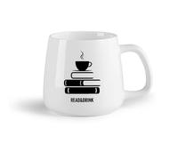 DEBINGY Frutta in ceramica Bicchieri in ceramica per la casa Libri Citazioni Libri Libreria Biblioteca Caffè （14oz/400ml） per caffè, avena, tè, facile da pulire
