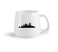 DEBINGY Frutta in ceramica Bicchieri in ceramica per la casa New York City Silhouette City Skyline Cityscape （14oz/400ml） per Tè, caffè e bevande calde