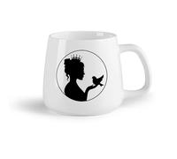 DEBINGY Frutta in ceramica Bicchieri in ceramica per la casa Principessa Regina Ragazza Uccello （14oz/400ml） Ufficio, casa, bar, lavabile in lavastoviglie e adatto al microonde