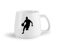 DEBINGY Frutta in ceramica Bicchieri in ceramica per la casa Sagoma di giocatore di basket （14oz/400ml） Caffè, tè, latte macchiato, latte, cacao, succhi di frutta e altre bevande calde