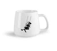 DEBINGY Frutta in ceramica Bicchieri in ceramica per la casa Swing Girl Graffiti Street Culture （14oz/400ml） Caffè, tè, latte macchiato, latte, cacao, succhi di frutta e altre bevande calde