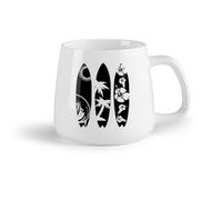 DEBINGY Frutta in ceramica Bicchieri in ceramica per la casa Tavola da surf Onde Mare Spiaggia Sport estremi （14oz/400ml） per latte, tè, cola, acqua