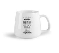 DEBINGY Frutta in ceramica Caffè e bevande calde Citazione motivazionale Lavoro duro a scuola, rimani umile （14oz/400ml） Ottimo regalo per gli innamorati