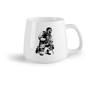 DEBINGY Frutta in ceramica Caffè e bevande calde Guerriero delle Forze Speciali, Esercito Militare, Guerra, Vedova （14oz/400ml） Lavabile in lavastoviglie