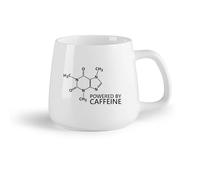 DEBINGY Frutta in ceramica Caffè e bevande calde Logo della molecola di caffeina alimentato da caffè caffeinato （14oz/400ml） Porcellana fine (ceramica)
