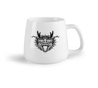 DEBINGY Frutta in ceramica Caffè e bevande calde Maschera cinese a forma di testa di drago in stile asiatico （14oz/400ml） per tè, caffè, latte, cappuccino