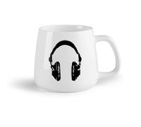 DEBINGY Frutta in ceramica Caffè e bevande calde Musica Cuffie Auricolari Rock Pop Studio Divertente （14oz/400ml） per bevande calde, latte macchiato, cappuccino