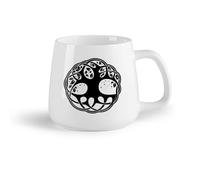 DEBINGY Frutta in ceramica Personalizzata Tazze Albero della vita Albero del mondo Mitologia scandinava （14oz/400ml） Cappuccino, latte macchiato, tè, espresso