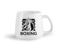 DEBINGY Frutta in ceramica Personalizzata Tazze Guantoni da boxe Silhouette Sport Combattimento Arti marziali Stanza （14oz/400ml） Un bel regalo di Natale