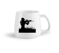 DEBINGY Frutta in ceramica Personalizzata Tazze Guerra Militare Aeronautica Militare Marines Soldato Ragazza Cecchino （14oz/400ml） per uomo e donna