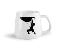 DEBINGY Frutta in ceramica Personalizzata Tazze Ragazzo tatuato che fa arrampicata su roccia, sport maschile （14oz/400ml） e adatte al microonde