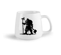 DEBINGY Frutta in ceramica Personalizzata Tazze sagoma di nano razza mitica dal gioco con solo martello （14oz/400ml） Ottimo per casa, ufficio, bar, idee regalo