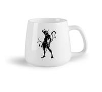 DEBINGY Frutta in ceramica Personalizzata Tazze silhouette satiro antica mitologia creatura solo corpo intero （14oz/400ml） Ottimo regalo per gli innamorati