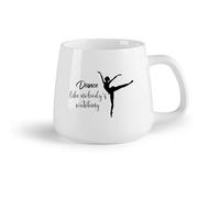DEBINGY Frutta in ceramica Tazza - Ceramica Balla come se nessuno ti stesse guardando Citazione Ballerina Ragazza che balla Studio di danza （14oz/400ml） Ristorante, ufficio