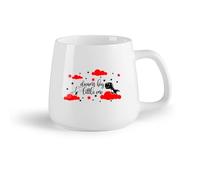 DEBINGY Frutta in ceramica Tazza - Ceramica Cartone animato Dinosauro Sogna Grande Piccolo Uno Nuvola Mondo Dinosauro Animale Cielo Stelle （14oz/400ml） per espresso