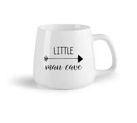 DEBINGY Frutta in ceramica Tazza - Ceramica Citazione di Bambino della caverna del piccolo uomo del bosco con corna di cervo per bambini （14oz/400ml） Ristorante, ufficio