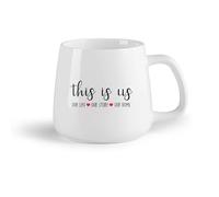 DEBINGY Frutta in ceramica Tazza - Ceramica Citazioni sulla famiglia Questa è la nostra vita La nostra storia Il nostro amore （14oz/400ml） per espresso