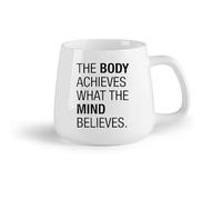 DEBINGY Frutta in ceramica Tazza - Ceramica Citazioni sulla ginnastica: il corpo può raggiungere ciò che la mente desidera. Citazioni motivazionali sull'esercizio. （14oz/400ml） Ristorante, ufficio